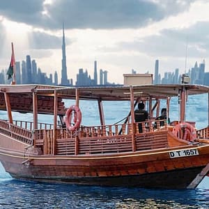 Dubai Sunset Abra Cruise with High Tea at Dubai Festival City Mall. Outdoor parking (next to Lulu hypermarket)