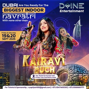 Dandiya with Kairavi 2025 Live in Dubai Desi Events