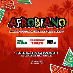 Afrobiano Festival at Yas Beach in Abu Dhabi Nightlife