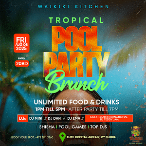 Tropical Pool Party Brunch at Waikiki Kitchen Brunches