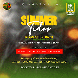 Summer Tides Reggae Brunch at Kingston10 Brunches