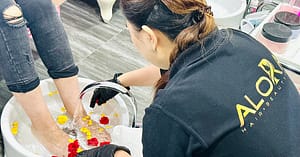 Choice Of Manicure And Pedicure At Alora Beauty Salon Abu Dhabi