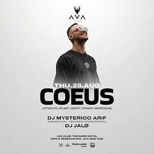 Coeus (Afterlife - Oddity - Atlant) live in Bahrain Nightlife