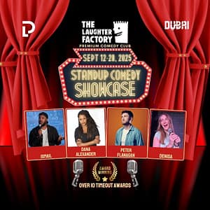 The Laughter Factory September 2025 in Dubai and Abu Dhabi Comedy Events