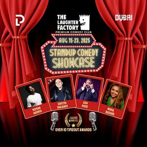 The Laughter Factory August 2025 in Dubai and Abu Dhabi Comedy Events