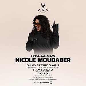Nicole Moudaber live at AVA Club Nightlife