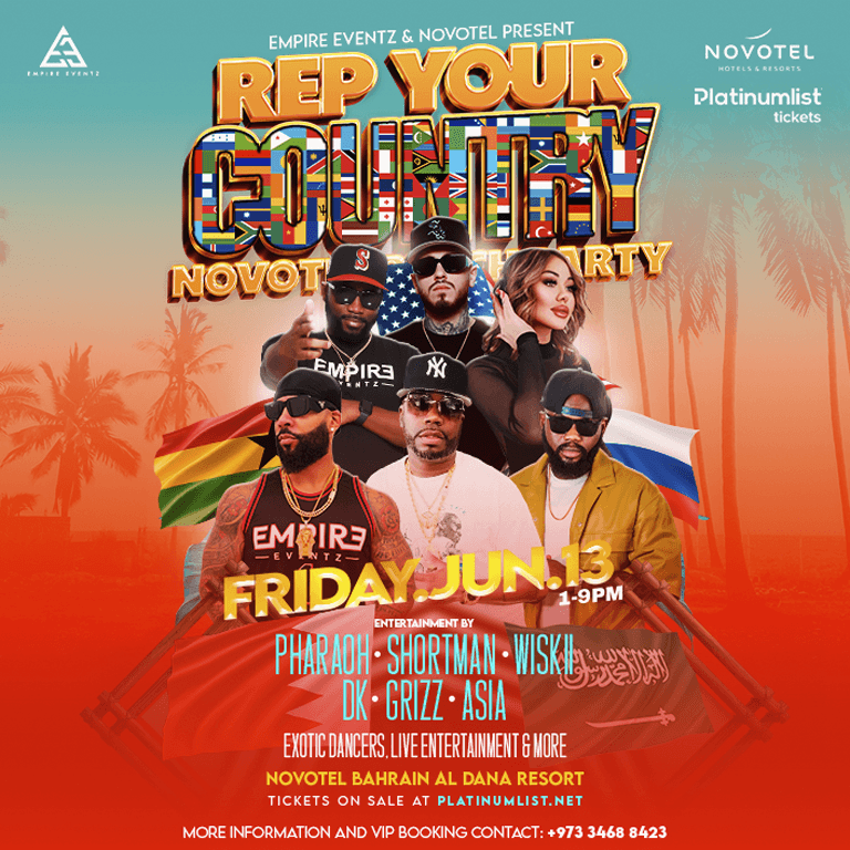 Rep Your Country - Novotel Beach Party Nightlife