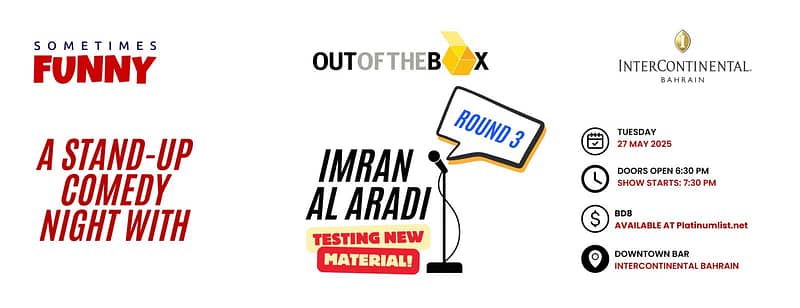 A Comedy Night With Imran Al Aradi – Round 3 At The InterContinental Hotel Bahrain - Comedy Events - Image 3