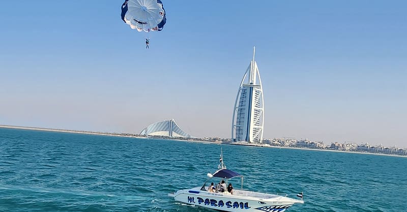 Parasailing In The Middle Of The Sea At 500ft For One Or Two Dubai