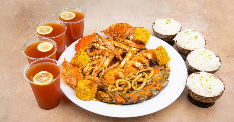 Seafood With Rice, And Ice Tea Dubai - Image 5